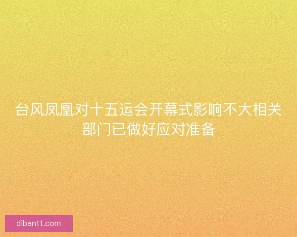 台风凤凰对十五运会开幕式影响不大相关部门已做好应对准备
